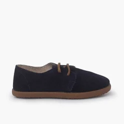 Blucher<Pisamonas Zapatos Cordones Serraje Suela Caramelo