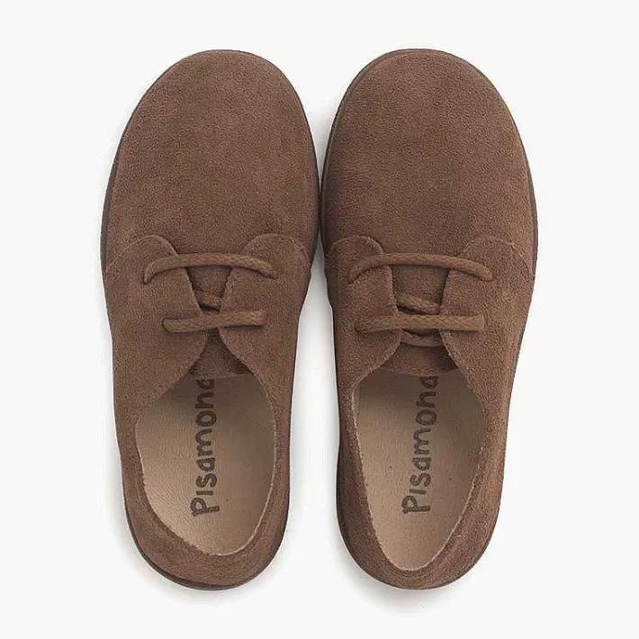 Blucher<Pisamonas Zapatos Cordones Serraje Suela Caramelo