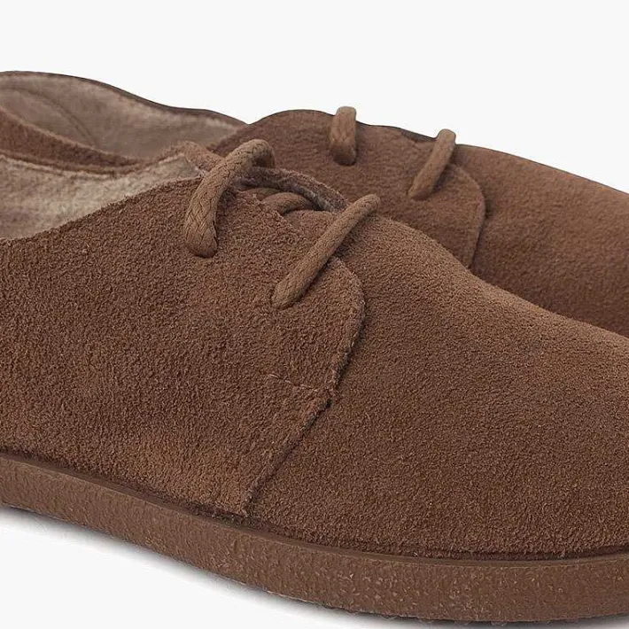 Blucher<Pisamonas Zapatos Cordones Serraje Suela Caramelo