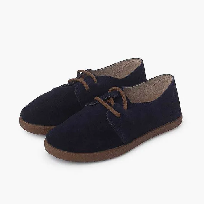 Blucher<Pisamonas Zapatos Cordones Serraje Suela Caramelo