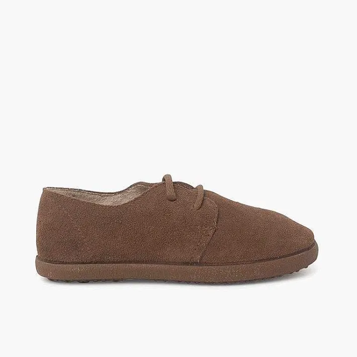 Blucher<Pisamonas Zapatos Cordones Serraje Suela Caramelo