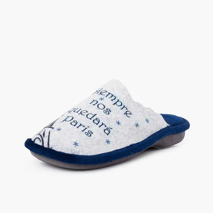 Zapatillas Casa<Pisamonas Zuecos Casa Fieltro Frases