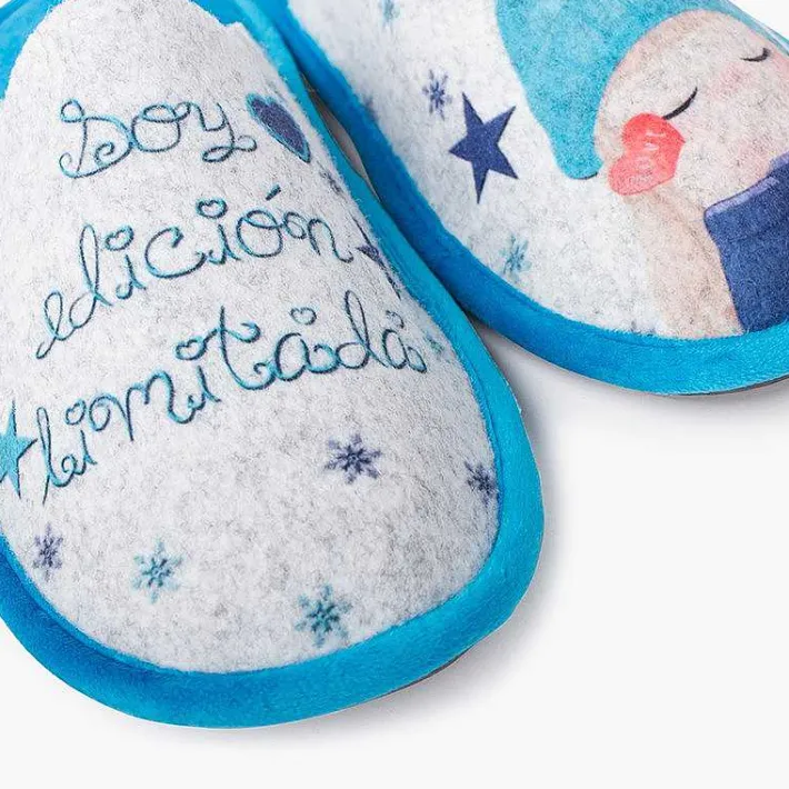 Zapatillas Casa<Pisamonas Zuecos Casa Fieltro Frases