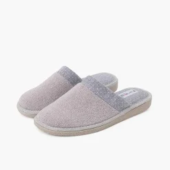 Zapatillas Casa<Pisamonas Zuecos Casa Toalla Con Topitos Color Gris
