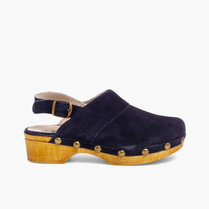 Sandalias<Pisamonas Zuecos Serraje Suela Tipo Madera