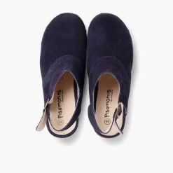 Sandalias<Pisamonas Zuecos Serraje Suela Tipo Madera