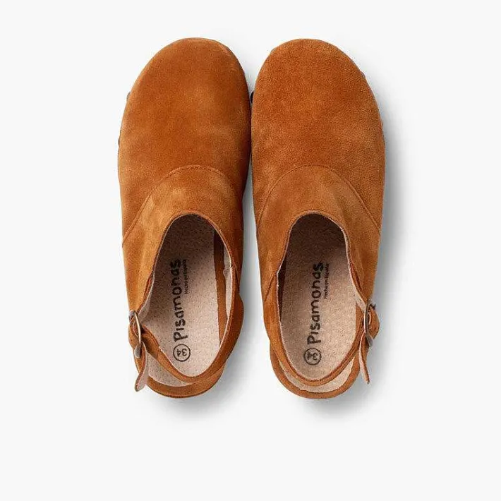 Sandalias<Pisamonas Zuecos Serraje Suela Tipo Madera