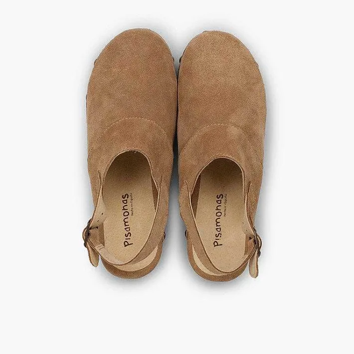 Sandalias<Pisamonas Zuecos Serraje Suela Tipo Madera