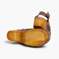 Sandalias<Pisamonas Zuecos Serraje Suela Tipo Madera