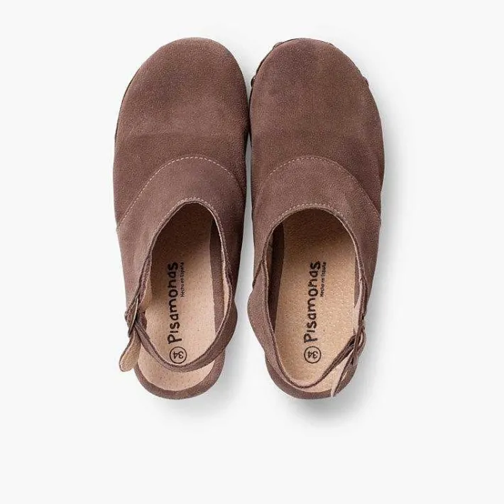 Sandalias<Pisamonas Zuecos Serraje Suela Tipo Madera