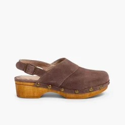 Sandalias<Pisamonas Zuecos Serraje Suela Tipo Madera